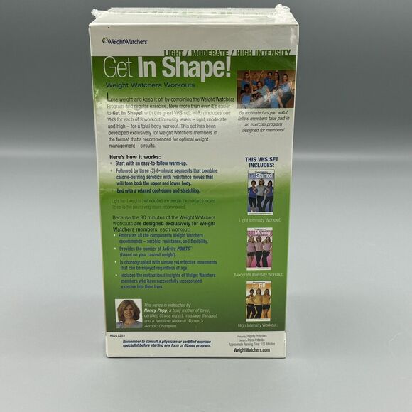Weight Watchers Get in Shape 3 VHS Set Get Fit Get Moving Get Started New 2003 - Picture 3 of 7